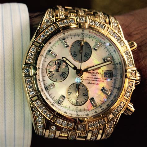 breitling watches with a diamond for men|breitling watches.